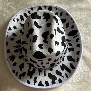 Cow print hat